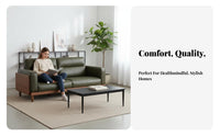 Wood Frame Settee sturdy Construction Couch Comfortable Cushioning Household Furniture for Apartment Dwellers, Homeowners, Living Room, Office, Study
