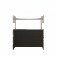 Light Luxury aesthetic Wavy Side Table Minimalist Design Nightstand Transparent Look Bedside Cabinet Creative Shape for Apartment Dwellers, Homeowners, duos, Home Decor, Living Room, Small Spaces, Entryway