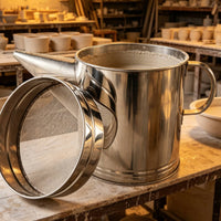 Stainless Steel Slip Bucket Rustproof Ceramics Supply Heavy Duty Strainer Basket for Ceramic Artists