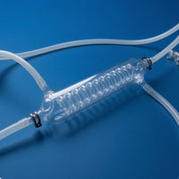 Spiral Condenser Clear Coiled Condenser Cylindrical for Distillation, Scientific Workspace