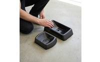 Sloped Sides Anti-Slip Wheel Block Rounded Corners Molded Rubber Chock Matte Finish Rubber Wheel Chock High Grip