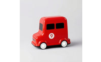 Decorative Bus Trash Bin Compact Trash Bin with Wheels Space-Saving Garbage Can with Wheels Easy to Clean for Playroom