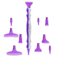 Threaded Diamond Painting Pen with Interchangeable Heads Ergonomic Diamond Painting Pen Comfortable Craft Tools Easy-Grip for Hobbyists
