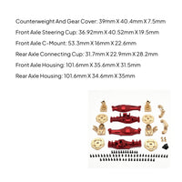 Axle Housing Kit Better Climbing Performance Steering Joint Low Center of Weight Distribution Diff Cover for Trail Runs