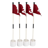 4 Pieces Numbered Flags Golf Practice Target Set White Cups Golf Putting Target Set Detachable Poles Sports Training Grip Sections