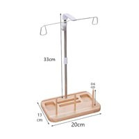 Holds Large Cones Sewing Machine Thread Stand Freestanding Design Wooden Base Spool Holder Heavy Duty Cone Thread Holder Seamless Feeding for Seamstresses, Embroidery Enthusiasts, Quilters