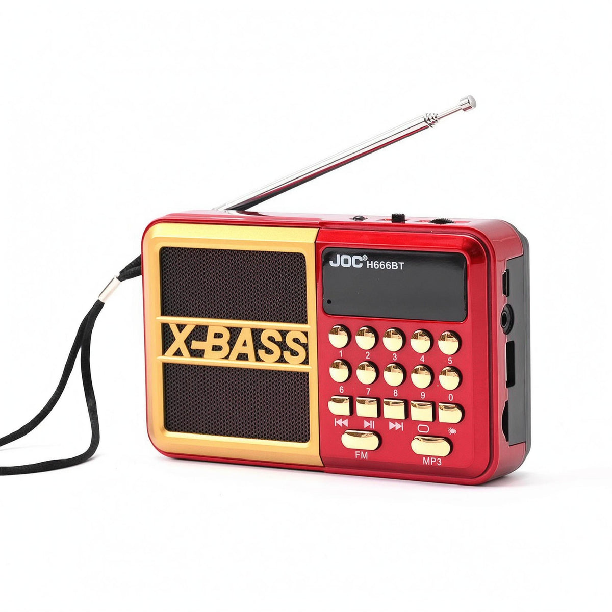 Telescopic Antenna Radio Stereo Radio Front Speaker Grille Portable Radio Button Control Panel Broadcast Receiver Display Window
