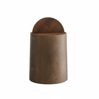 Large Capacity Wood Grain Trash Can Easy to Clean Double Layer Trash Bin Thickened Body Double-Layer Wastebasket Odor Blocking for Living Room, Kitchen, Bedroom, Office