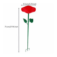 Flower Garden Stake Bird Bath Two-in-oneFunction Bird Bath with Stake Decorative Outdoor for Birds