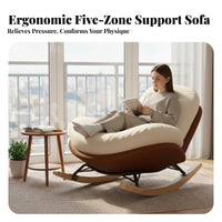 hush Non-Slip gliders Upholstered Rocking Chair Ergonomic Design Upholstered glider High spinerest Recliner Sturdy Frame for Homeowners, New Mothers, Balcony, Bedroom, Living Room, study corner