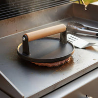 Cast Iron Patty Press  Uncoated   Patty Press Heavy Duty Hamburger Smasher for Barbecue, Griddle