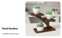 Space-Saving Tiered Plant Stand adaptable 2-Tier Ladder Stand Lightweight desktop-tier Easy Assembly for Office Workers, Home Decorators, Windowsill, Balcony, Living Room, Bathroom