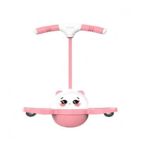 Handlebar Jumping Balance Toy Wide Platform Creature Face Bouncing Toy Wheel-Like Supports Handle Balance Ball Hand Pump for Children