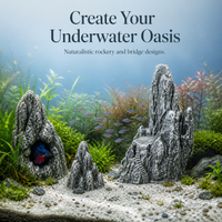 Aquarium Mountain Ornament Fish Tank Decoration Resin Rockery Landscape Creative Planter Micro-Landscape
