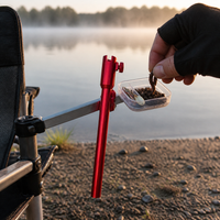 Aluminum Alloy Fishing Bait Plate Holder Rod for Tackle Box and Chair