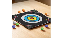 Tabletop Flicking Board Game with Balls Portable Cloth Board Game Interactive Easy-to-Learn for Families, Parties