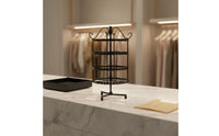 Detachable Rotating Earring Stand Large Capacity Multi-Tier Jewelry Multi-Tier Display Space Saving Metal Earring Display Rack Wrought Iron for Women, Girls, Boutique, Bedroom, Closet