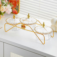 Removable Compartments Snack Serving Tray Set Detachable Bowls Divided Serving Tray with Lid Easy to Clean Compartment Snack Box Sturdy for Party Hosts, Coffee Table, Living Room