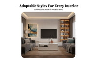 Minimalist Design Sliding Door TV Cabinet Modern Aesthetic Living Room Furniture Space-Saving Media Console Floor-Standing for Small Apartment Dwellers, Homeowners, Families, Bedroom