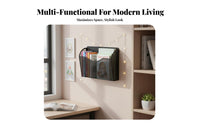 Space-Saving Wall-Mounted Mesh Basket Drilldrillless Installation Hanging Document Basket Multi-Purpose Magazine Rack Versatile for Students, Homeowners, Teachers, Dorm Room, Bedroom, Classroom, Entryway