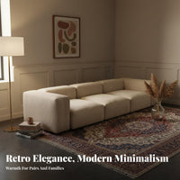 Armless Loveseat French Retro and aesthetic Sofa Corduroy Texture Living Room Seating for Apartment Dwellers, Young Adults, perusing relaxation area, Bedroom, Entryway