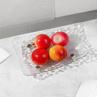 Light Luxury & fashion 2-Tier Fruit Stand Elegant food display adaptable Use Serving Platter Large Capacity for New residents, Home hosts, Living Room, Coffee Table, festive events, Parties