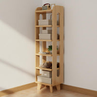 Space-Saving Design Multi-Tier Wooden Shoe Rack Stable and Sturdy Entryway Furniture Easy Reach Household Storage Top Guardrail for Hallway