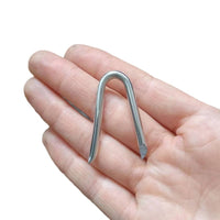 500 Pieces U-Shaped Fence Staples Galvanized Fencing Staple Double-Pointed