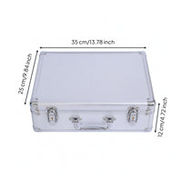 Aluminum Black Lined Interior Portable Tool Storage Case Silver Finish Locking Briefcase