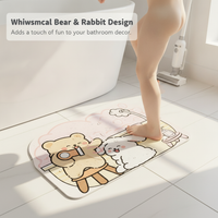 Irregular Diatomaceous Earth Bath Mat - Non-Slip, Super Absorbent, Quick Dry Bathroom Floor Mat
