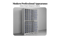 Lockable Wall-Mounted Key Cabinet Heavy-Duty Construction Multi-Slot Key and File Cabinet Labeled Slots Security Storage for Property Estate Agents, Building Administrators, Car Dealership Personnel, Rental Agency, Office, Garage