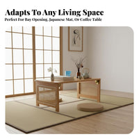 Space-Saving Foldable Rattandesign Table Multi-Purpose Foldable Chabudai Lightweight & Portable Floor Desk No Assembly Required for Apartment Dwellers, Telecommuting Workers, Bay Window, Small Areas, Tea Ceremony, Bedroom