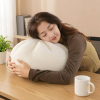 Cute Steamed Bun Plush Pillow Soft Cartoon Bun Cushion Comfortable for Office Workers, Chair, Work Desk