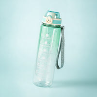 Water Bottle with Time Marker Clear Plastic Water Bottle Transparent for Travel