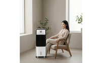 Evaporative Air Cooler Quiet Air Cooler with Water Tank Cooling Tower Fan Space-Saving for Living Room, Bedroom