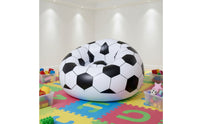 Sports-Themed Inflatable Soccer Chair Portable Soccer Ball Chair Lightweight Inflate Seat Sporty for Game Room, Patio