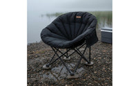 Comfortable Portable Moon Lounge Chair Sturdy Frame Moon Chair Heavy Duty Outdoor Furniture Side Pocket for Camping, Fishing, Picnic