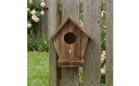 Birdhouse with Perch Wall-Mounted Wooden Birdhouse Natural for Birds