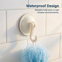 Cabinet Vacuum Hook, Heavy Duty Suction Cup Hanger for Glass Wall, Reusable Multi-Purpose Single for Renter, Organization for Bathroom & Kitchen