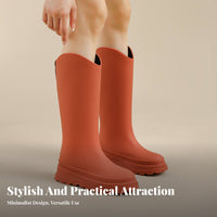 Knee-High Rain Boots Non-Slip Sole Fashion Rain Boots Tall Rain Boots for Outdoor Enthusiasts, Gardeners, Rainy Days, Muddy Terrain, Gardening