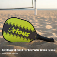 Long-Lasting Pickleball Paddle Ergonomic Grip Fiberglass Pickleball Paddle High Elasticity for Adults, All-Gender, Beach, Recreational Play