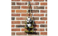 Long-Lasting Resin Climbing Creature Figurine Weather Resistant Creature Rope Ladder Decor Detailed Craftsmanship Wall Sculpture Creative Design for Garden, Outdoor, Balcony, Patio
