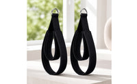 Woven Pilates Strap with D-Rings Heavy-Duty Double Loop D-Fastener Strap Non-Slip Portable for Stretch Studio