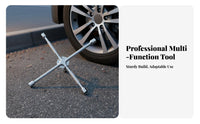 Forged Steel Construction 4-Way Lug Wrench Heavy Duty 4 Way Cross Wrench High Force for Mechanics, Roadside Emergency, Auto Repair Shop