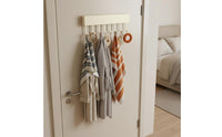 No-Drill Option over Door Hook Rack Space Saving over the Door Hook Versatile Installation Wall Mounted Coat Rack Heavy Duty for Renters, Students, Bedroom, Entryway, Closet, Bathroom