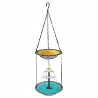 Easy to Hang Hummingbird Water Fountain Decorative Cascading Bird Fountain Lightweight Hanging Bird Bath Weather Resistant for Garden, Outdoor, Patio