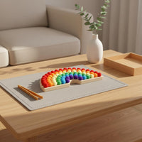 Fine Movement Skills Wooden Chopstick Training Toy Early Math Child-Led Counting Toy Number Recognition Coordination Game Quantity Learning for Preschoolers, Kids, Toddlers, Kindergarten, Classroom