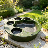Resin Multi-Compartment Bird Feeder and Waterer for Garden