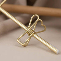 Gold-Colored Doll Clothes Hanger Metal Miniature Clothes Hanger Curved Hook 12 Cm