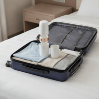 Portable Travel Toothbrush and Toothpaste Holder with Mouthwash Cups